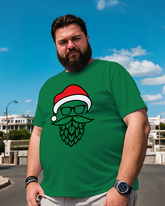 Hipster Santa Hops Beard Men's Plus Size Short Sleeve T-Shirt